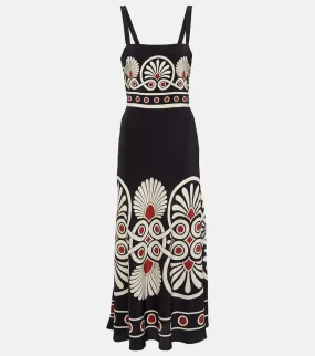 La DoubleJ Slip-Around silk cr√É¬™pe de chine maxi dress