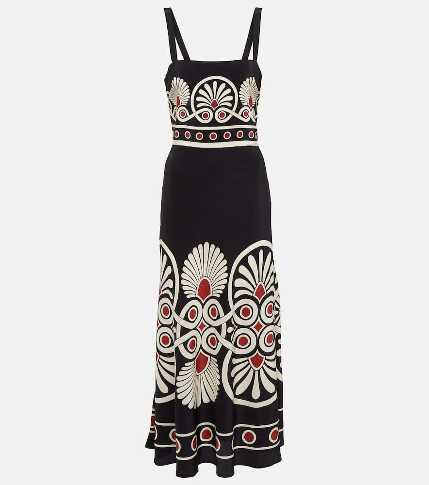 La DoubleJ Slip-Around silk cr√É¬™pe de chine maxi dress