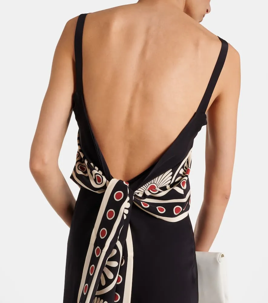La DoubleJ Slip-Around silk cr√É¬™pe de chine maxi dress