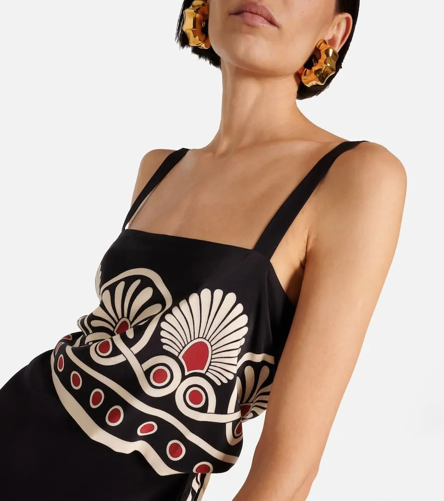 La DoubleJ Slip-Around silk cr√É¬™pe de chine maxi dress