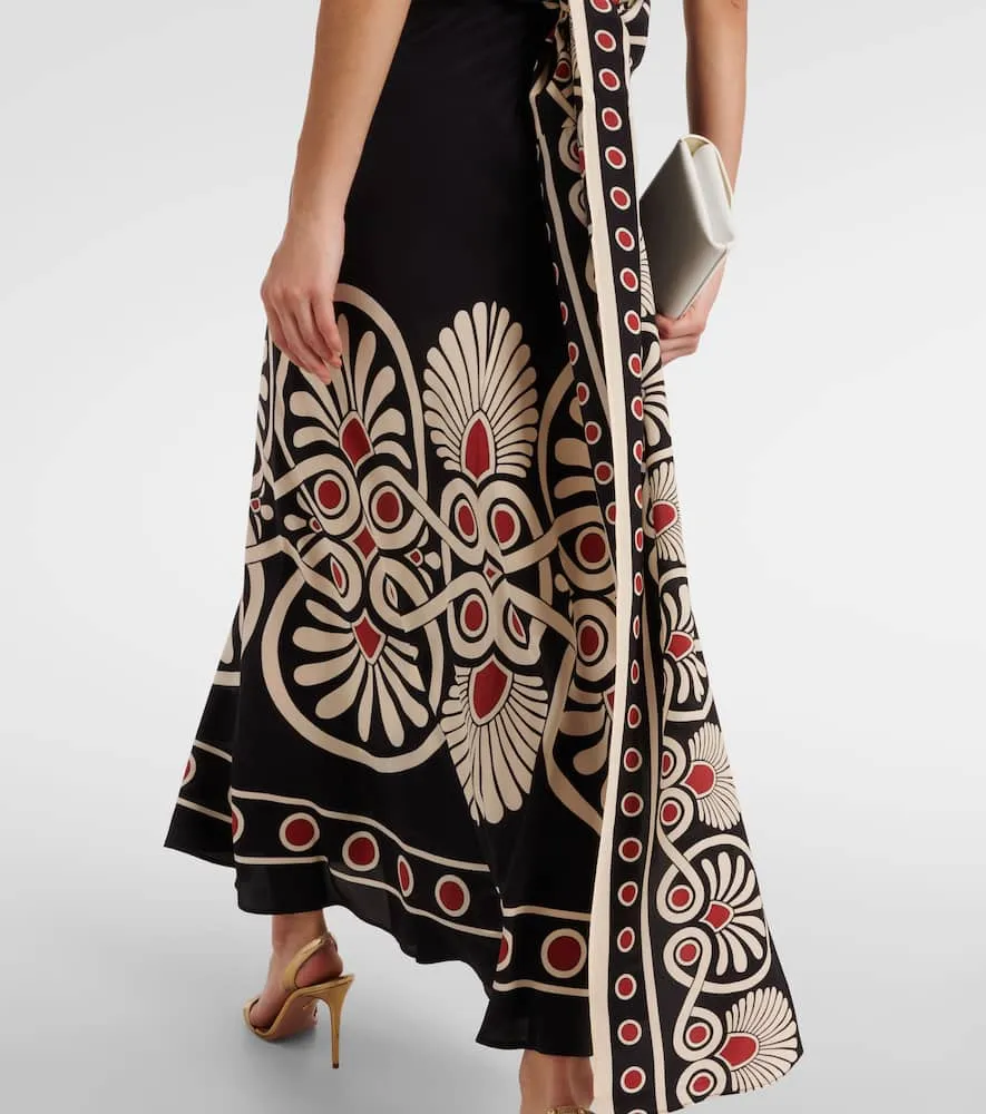La DoubleJ Slip-Around silk cr√É¬™pe de chine maxi dress