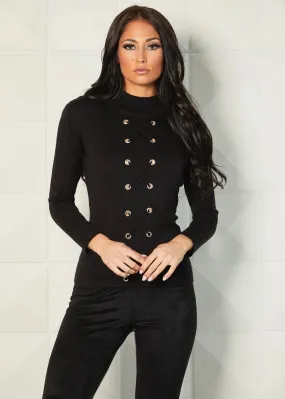 Lace Up Mock Neck Top
