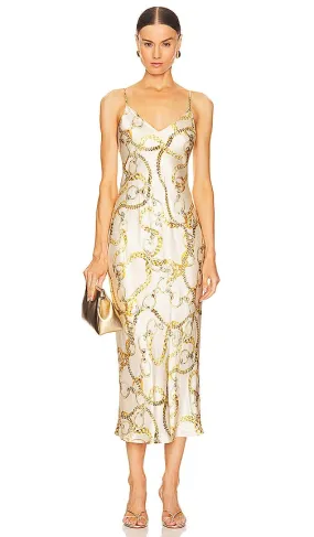 L'AGENCE Seridie Slip Dress in Cream
