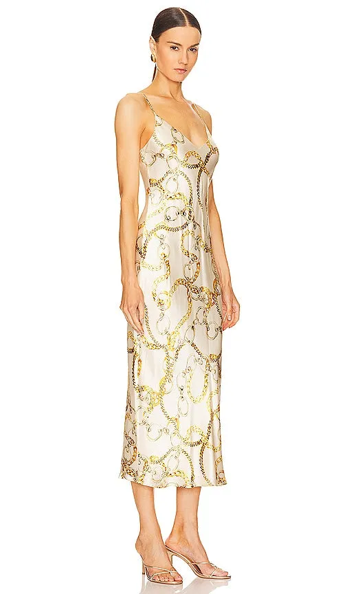 L'AGENCE Seridie Slip Dress in Cream