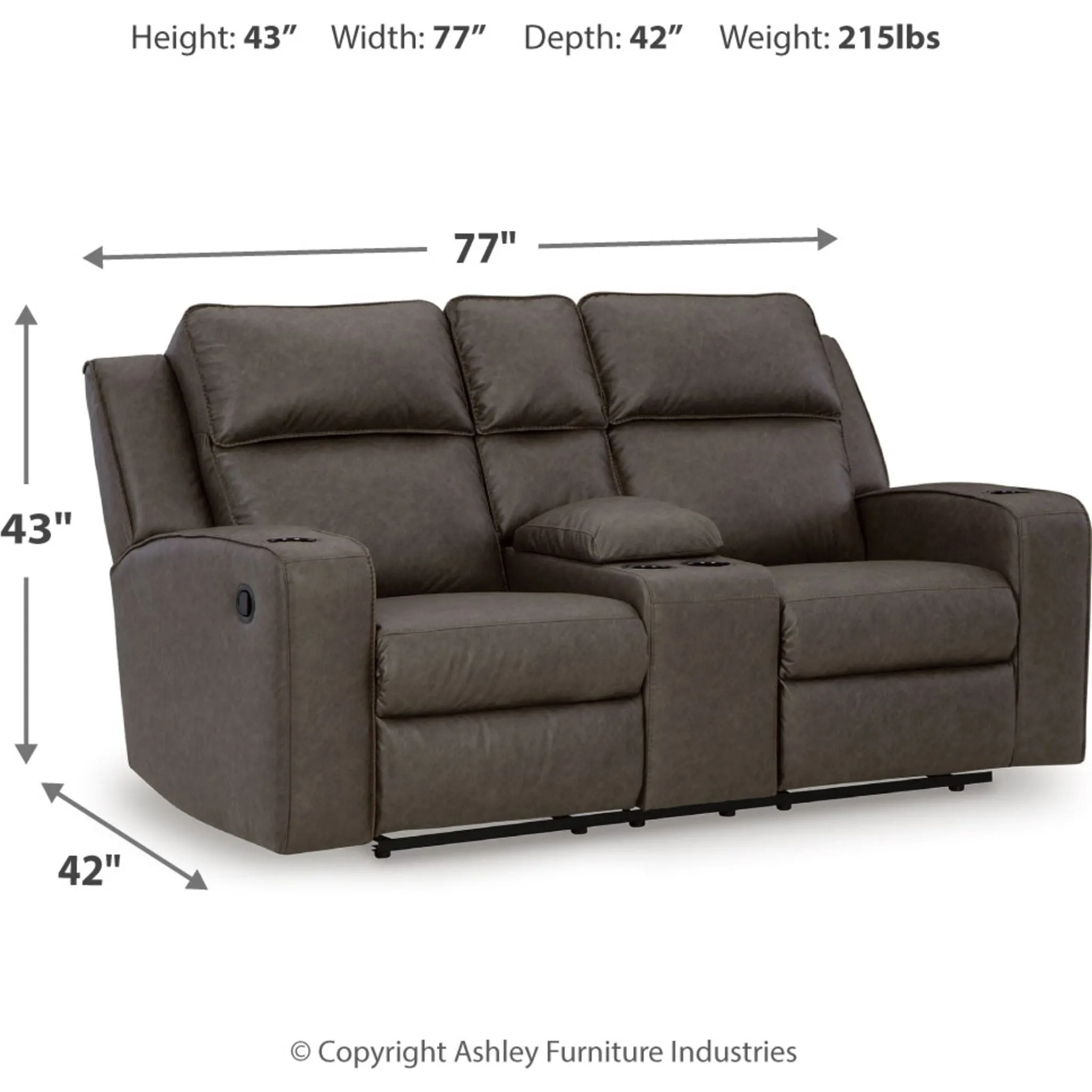 Lavenhorne Reclining Loveseat with Console
