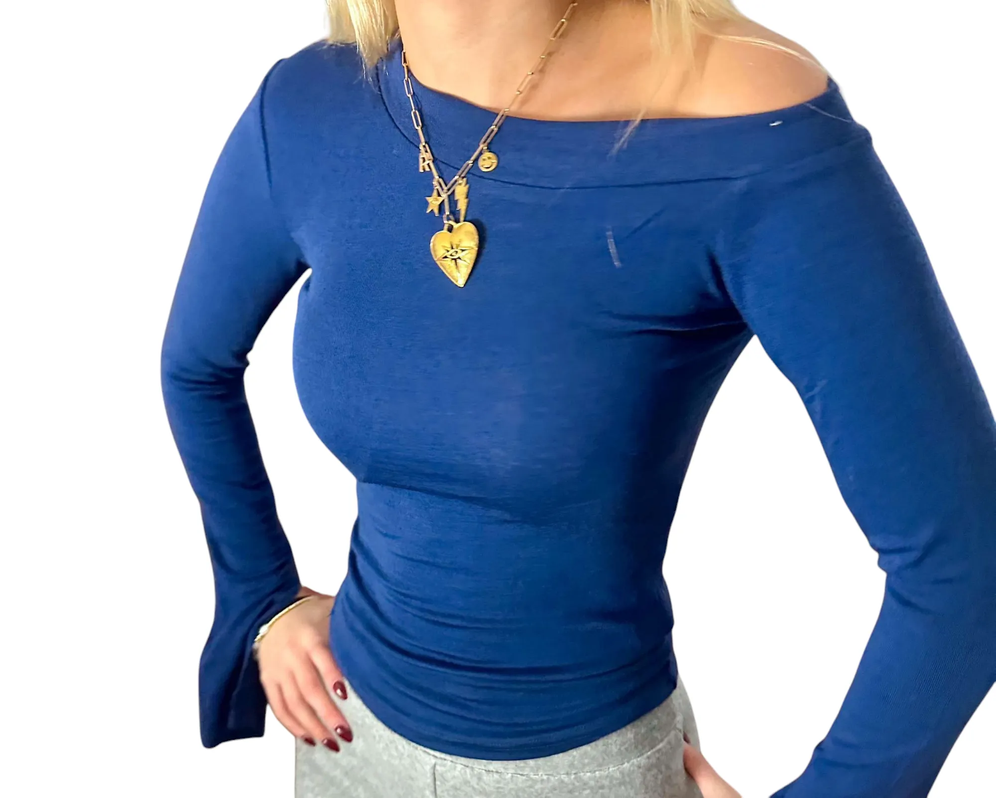 Libby top blue