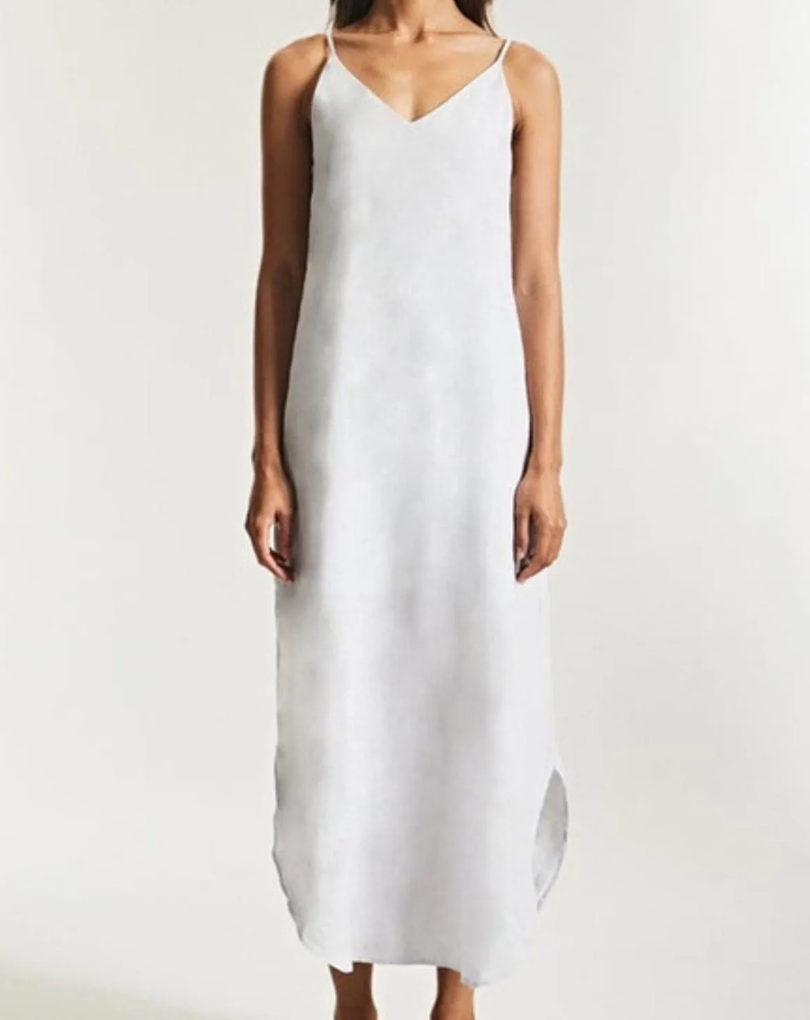 Linen Slip Maxi Dress