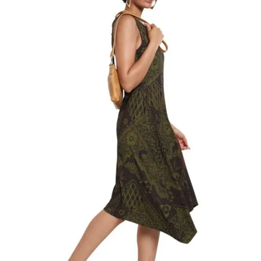 Long Flared Asymmetric Dress - Nise