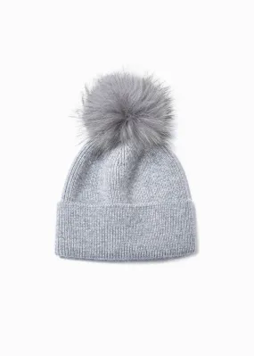 Look By M Basic Ribbed Knit Pom Pom Beanie MH2465