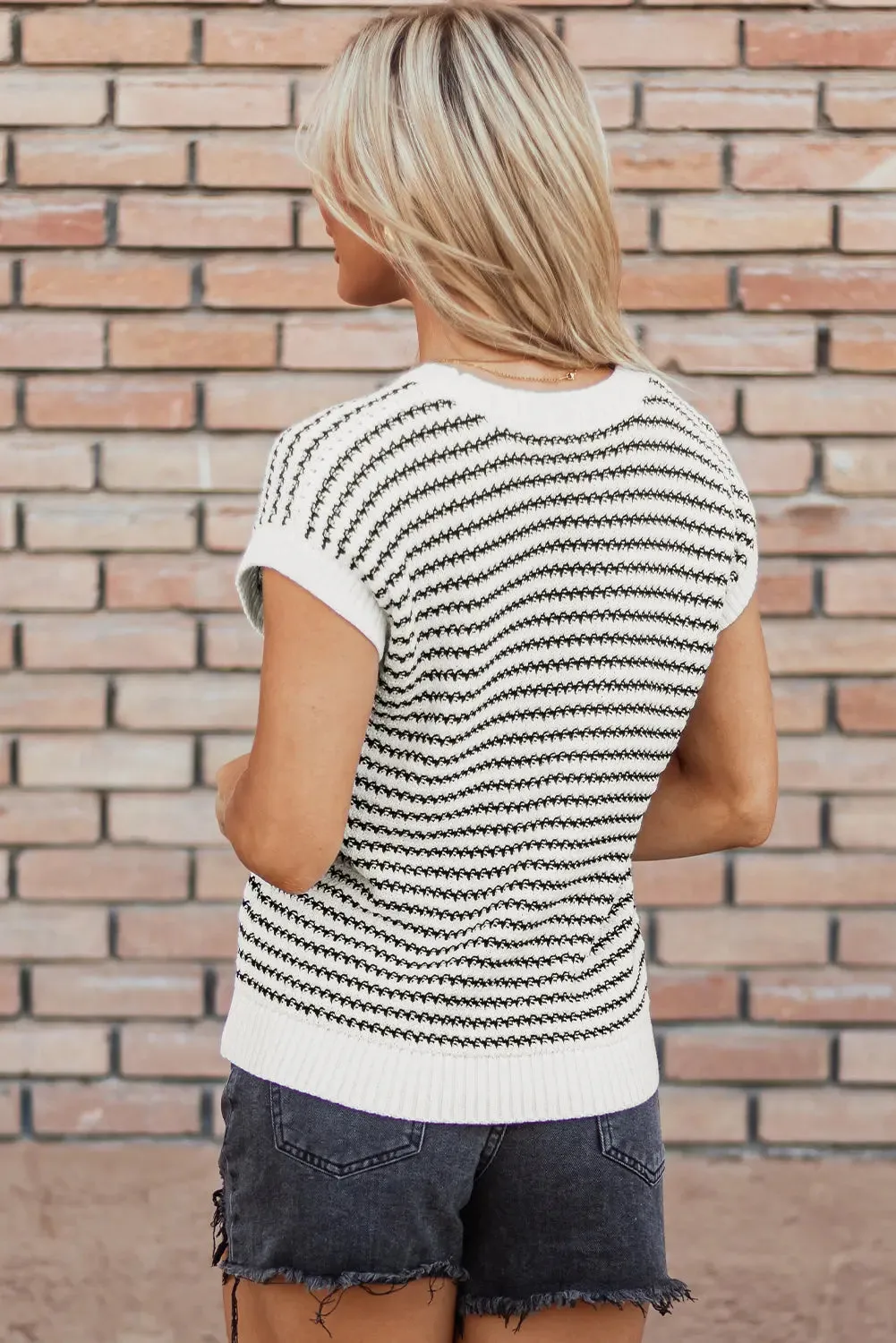 Loose Fit Knitted Sweater Vest by Poppy Lee Lane