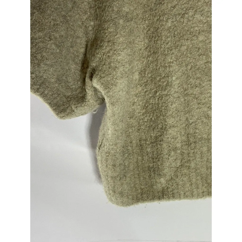 LOS ANGELES ATELIER & OTHER STORIES Women's Tan Alpaca Short Sleeve Knit Top SZS