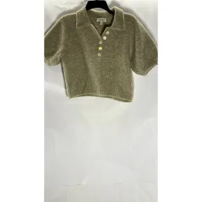 LOS ANGELES ATELIER & OTHER STORIES Women's Tan Alpaca Short Sleeve Knit Top SZS