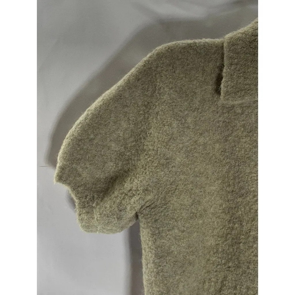 LOS ANGELES ATELIER & OTHER STORIES Women's Tan Alpaca Short Sleeve Knit Top SZS