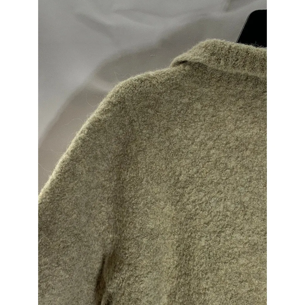 LOS ANGELES ATELIER & OTHER STORIES Women's Tan Alpaca Short Sleeve Knit Top SZS