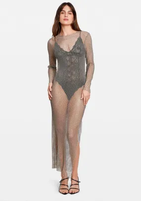 MAGDA DRESS LIGHT GREY