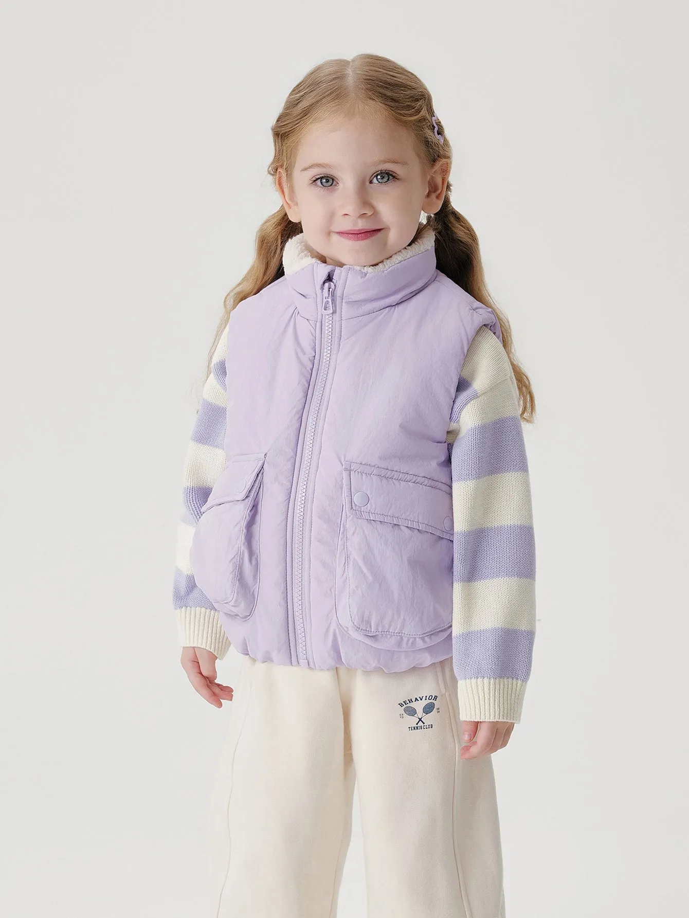 MARC & JANIE Boys Girls Padded Stand Up Vest 241516