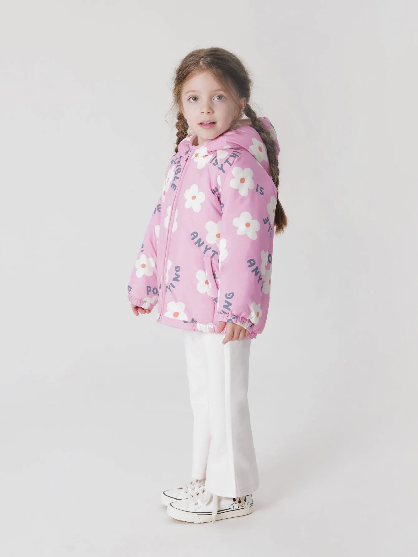 MARC & JANIE Boys Girls Printed Hooded Padded Jacket 231306