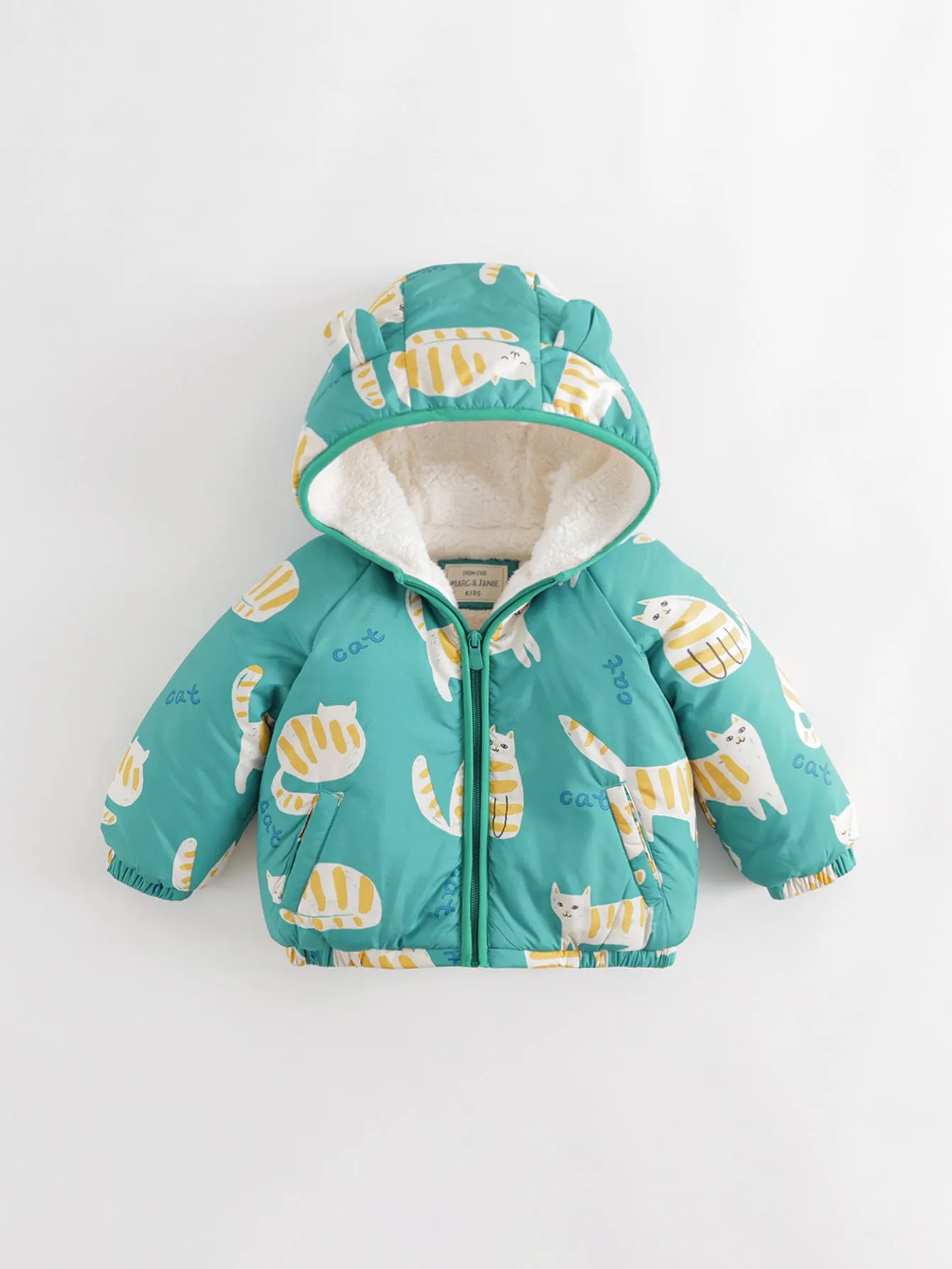 MARC & JANIE Boys Girls Printed Hooded Padded Jacket 231306