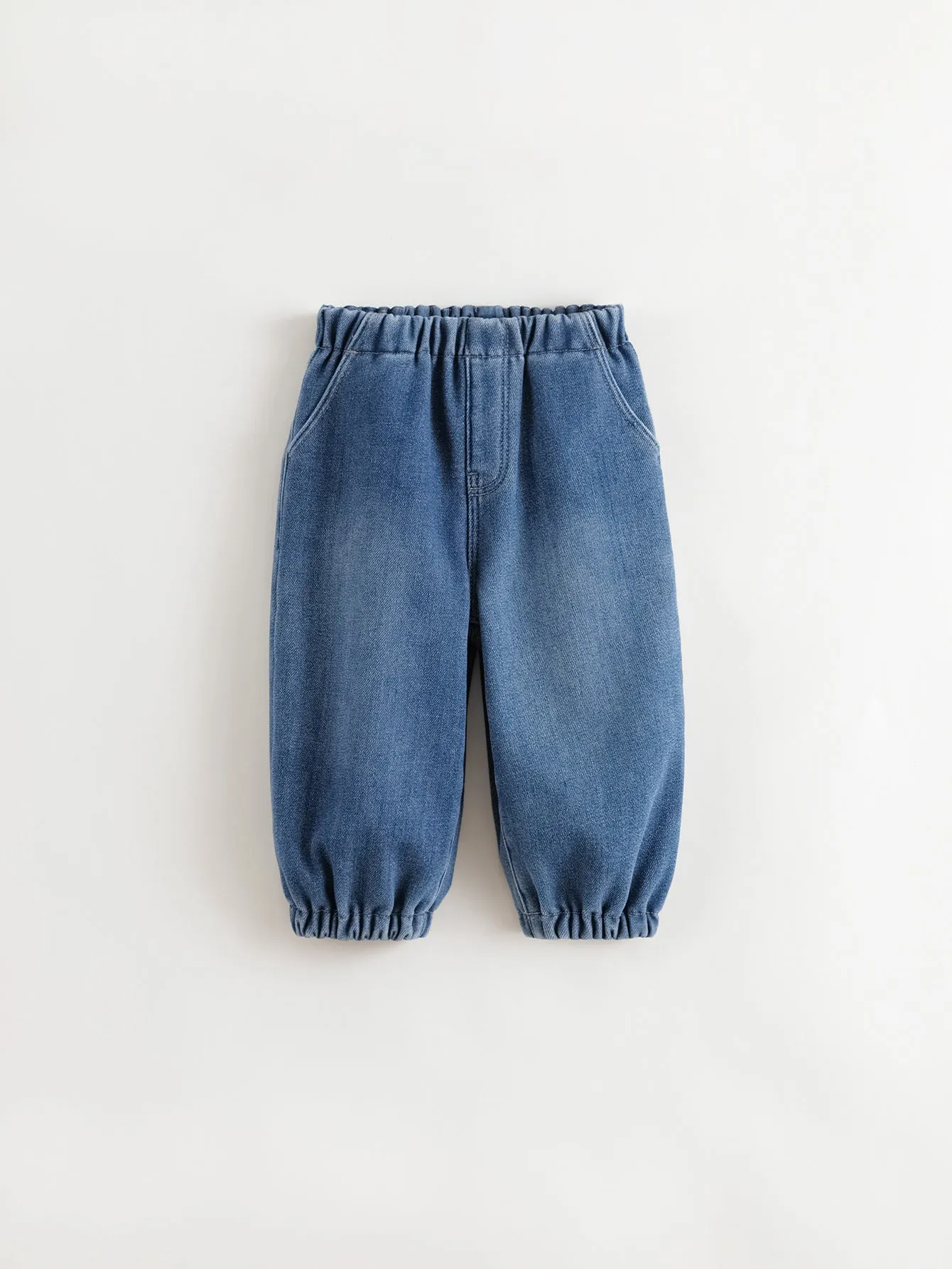 MARC & JANIE Boys Loose Padded Denim Drawstring Pants Soft Jeans 241212