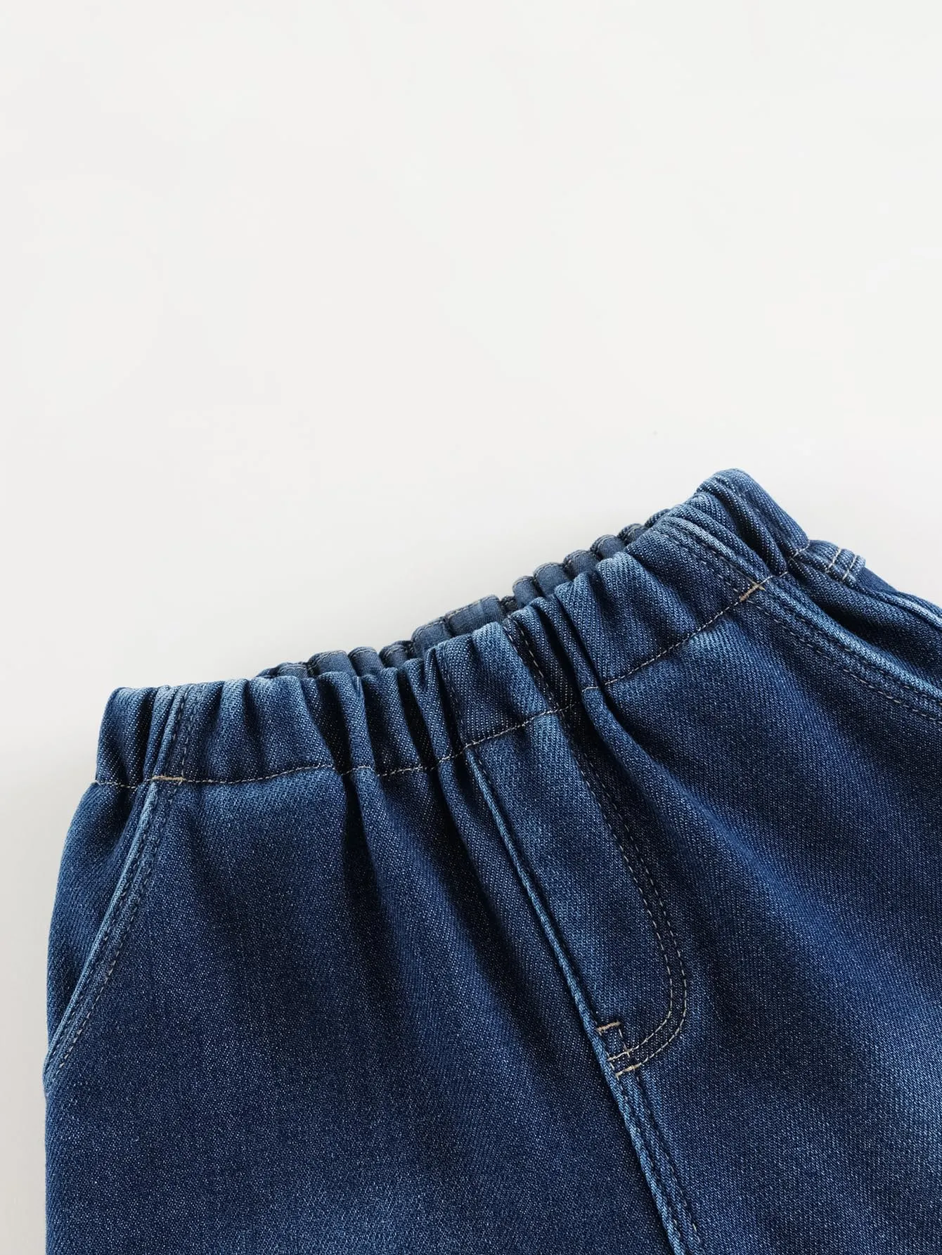 MARC & JANIE Boys Loose Padded Denim Drawstring Pants Soft Jeans 241212