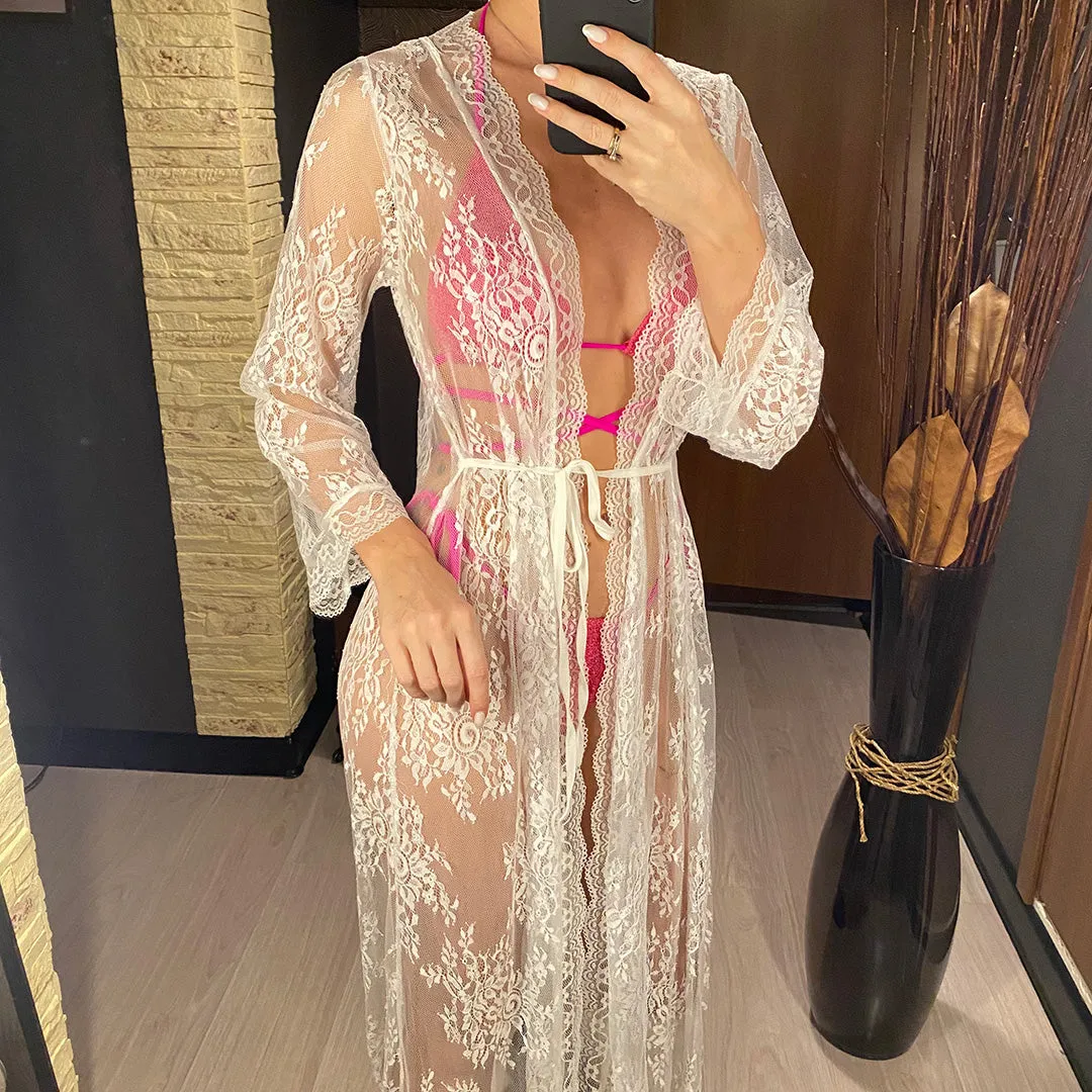 Marion Lace Embroidery Long Dress