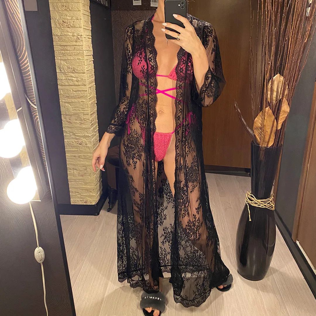 Marion Lace Embroidery Long Dress