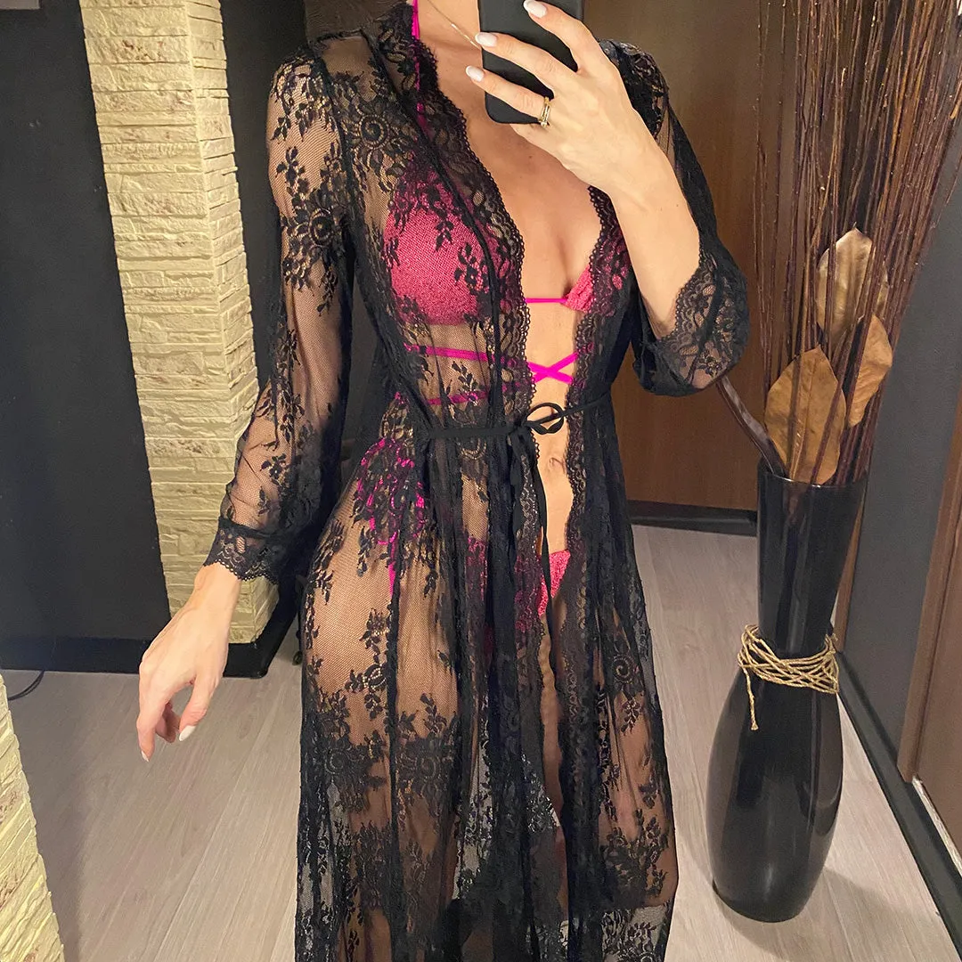 Marion Lace Embroidery Long Dress
