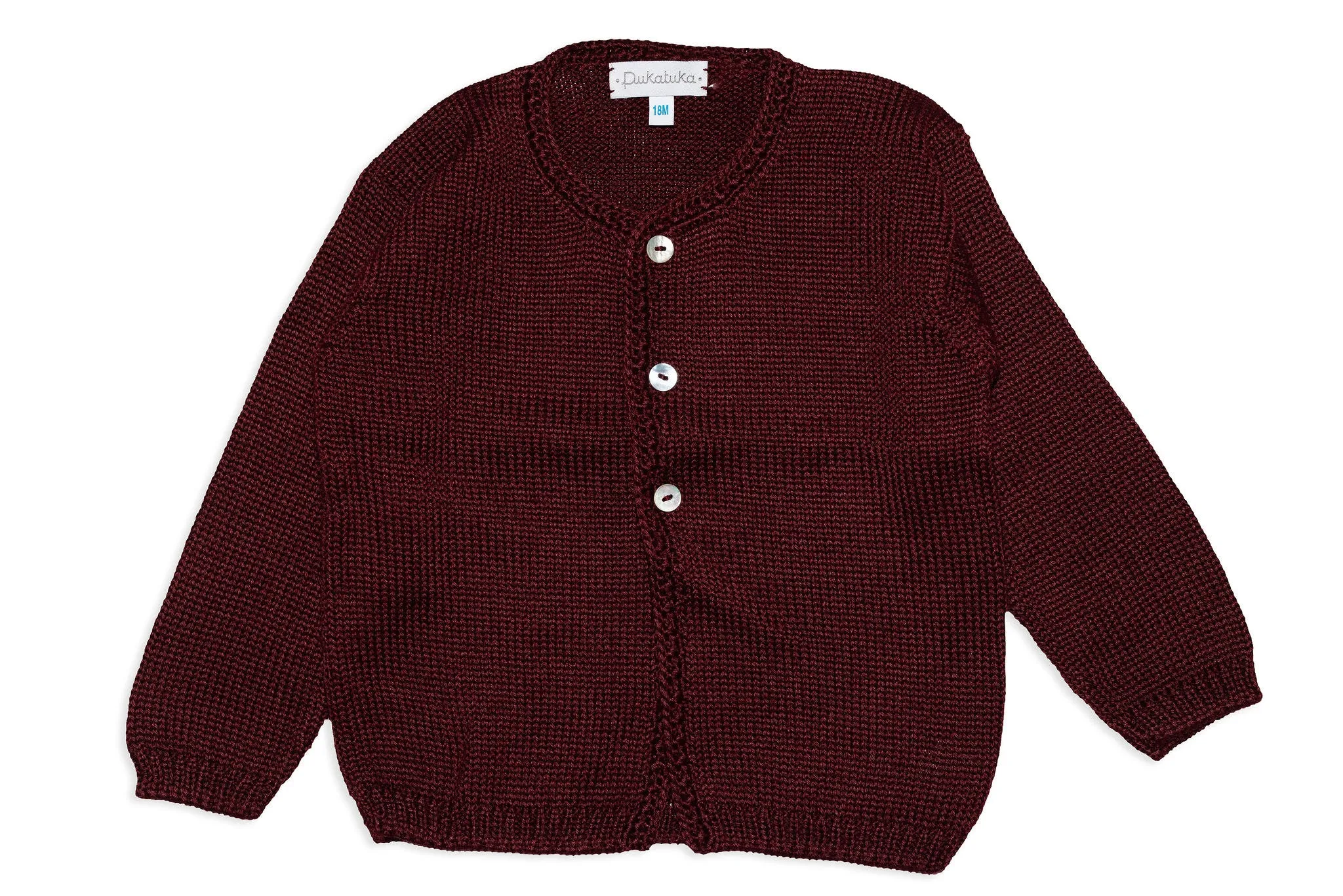 Maroon Knit Cardigan
