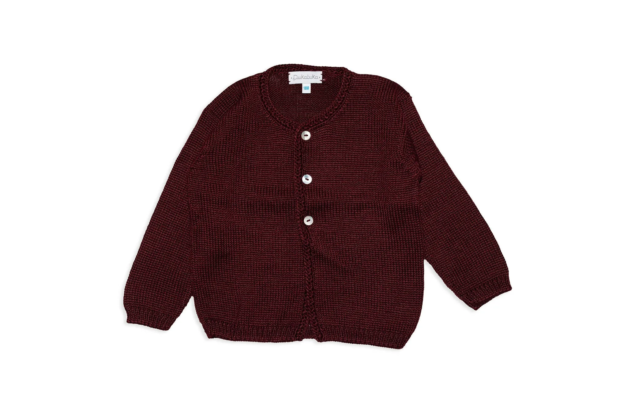 Maroon Knit Cardigan
