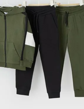 Mayoral Boys Black Joggers: Size 3 to 9 Years