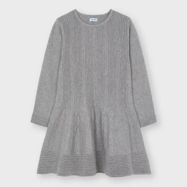 Mayoral Girl's Grey Woven Dress