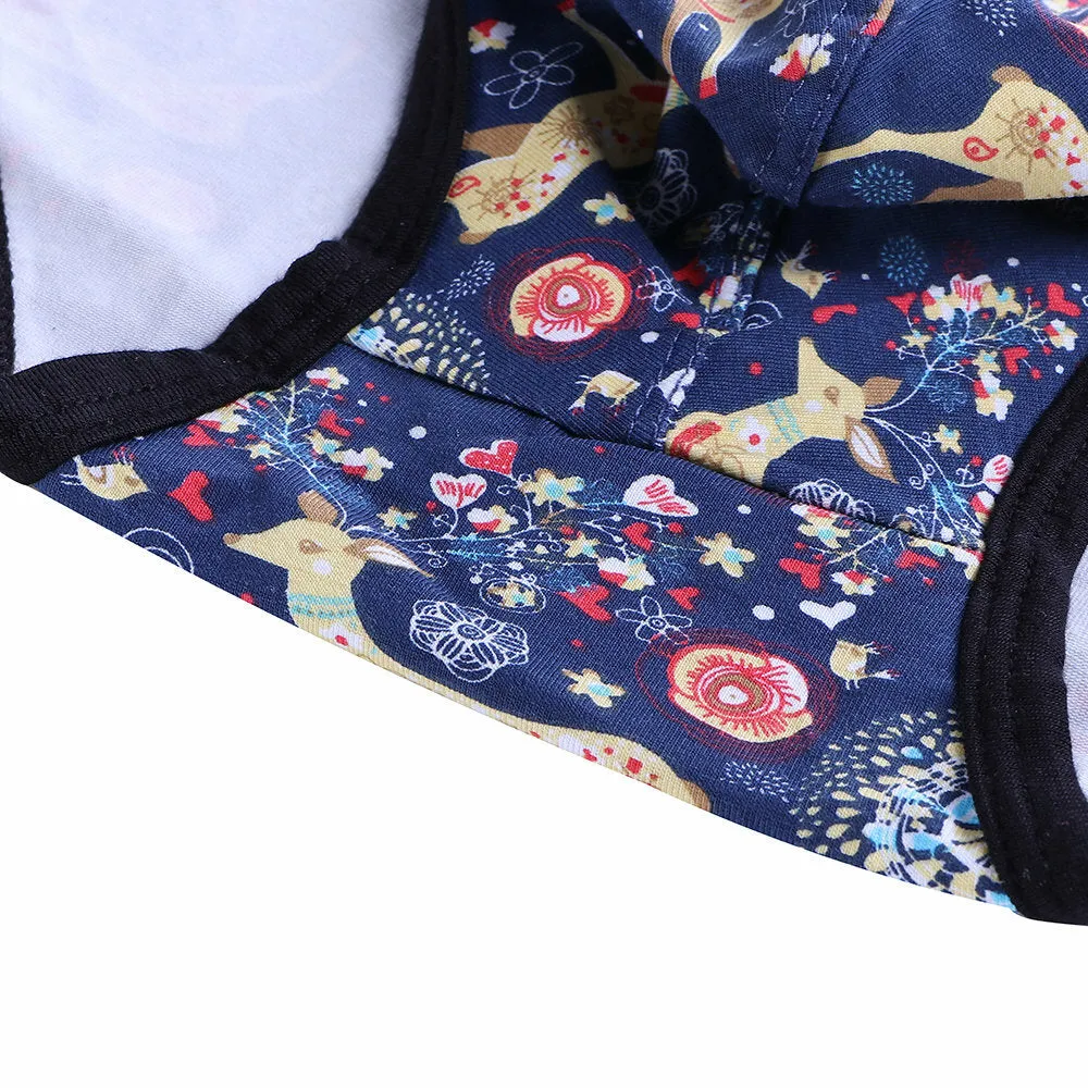 Men's Breathable Cotton Boxer Briefs with U-Convex Pouch and Printed Design