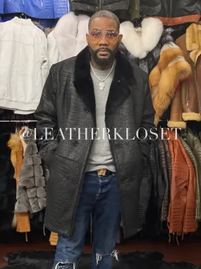 Men's London Shearling Croco Jacket