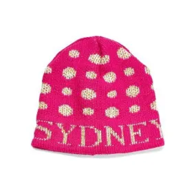 Metallic Polka Dot Personalized Knit Hat