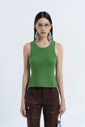 Mohair Racer Tank in Grass