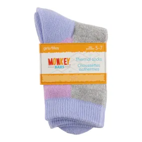 MONKEY BARS Toddler Girl's Thermal Socks, 2-Pack