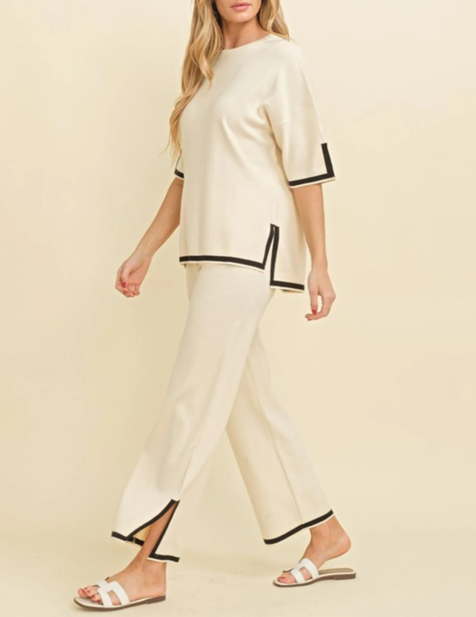 Montauk Contrast Trim Knit Top