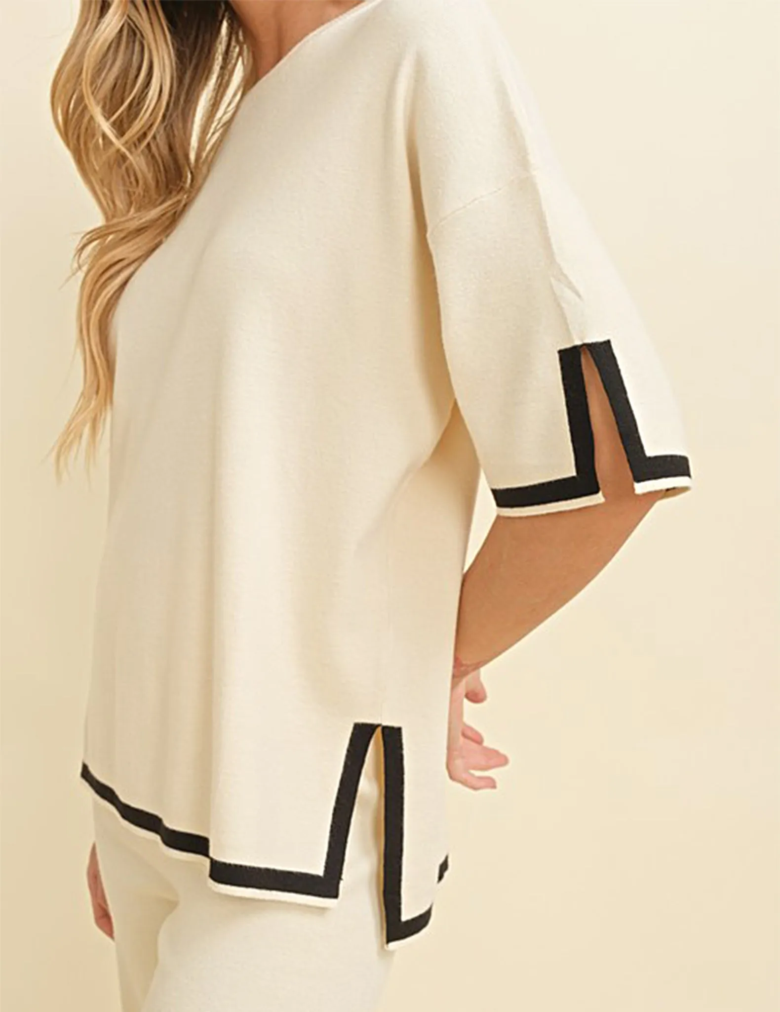 Montauk Contrast Trim Knit Top
