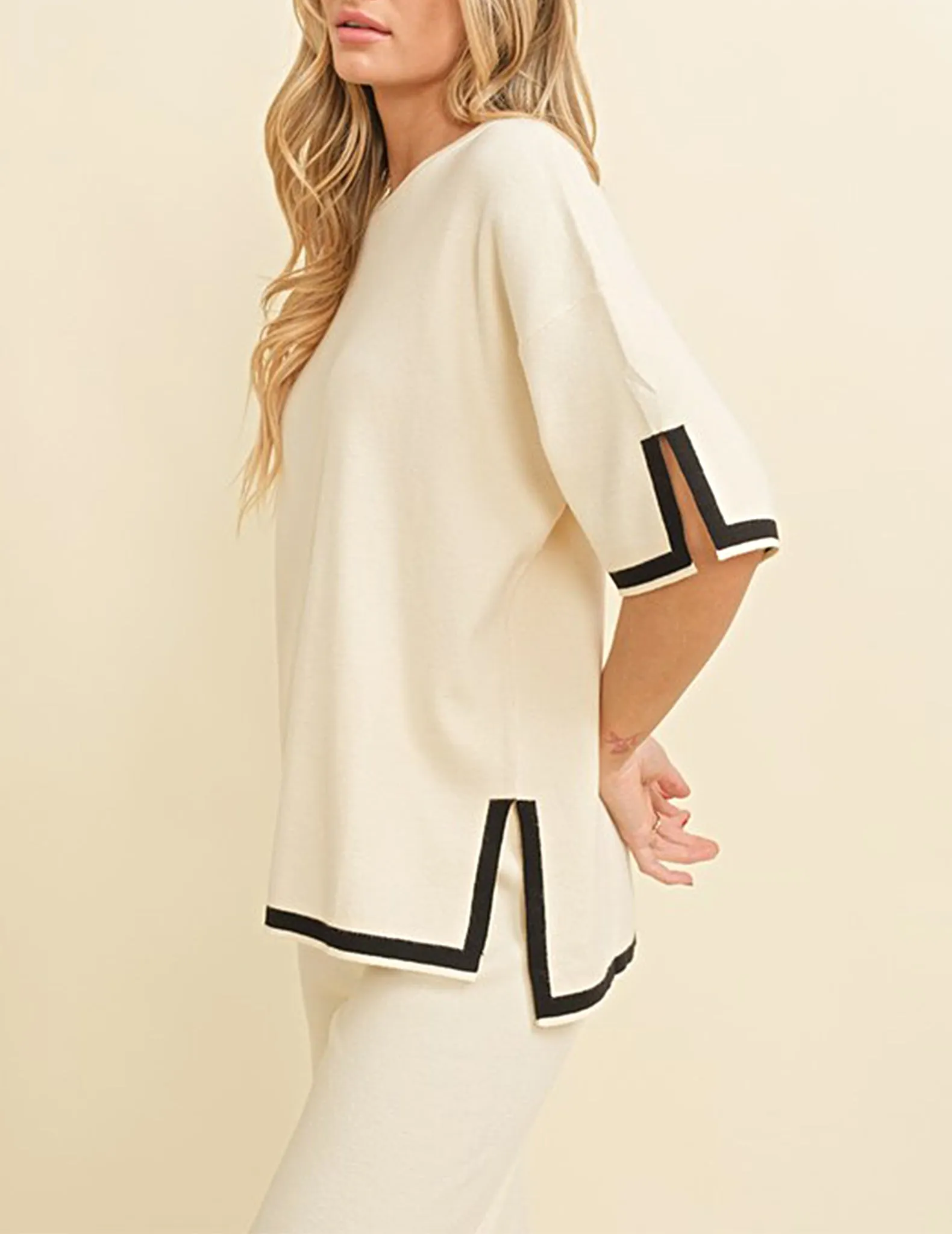 Montauk Contrast Trim Knit Top