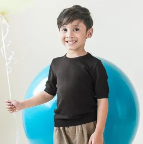 *Must-have* Cool Cotton Knit Top, Ebony