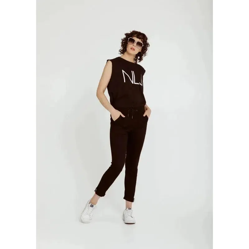 New London HOPE Roll Cuff Jogger | Black