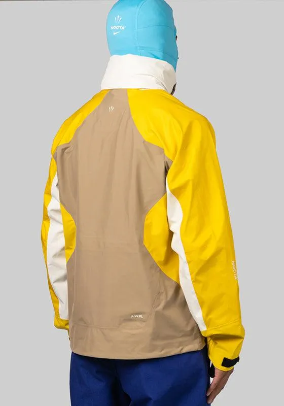 NOCTA X L'ART Balaclava Tech Hooded Jacket - Khaki/Vivid Sulfur