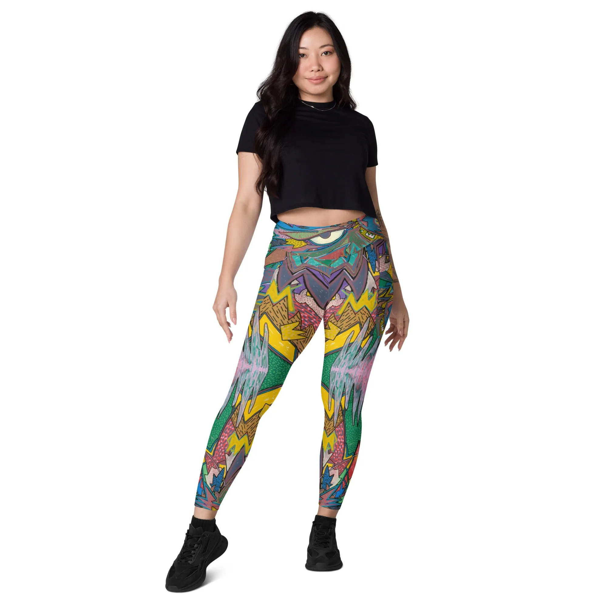 One eyed Graffiti Leggings with pockets