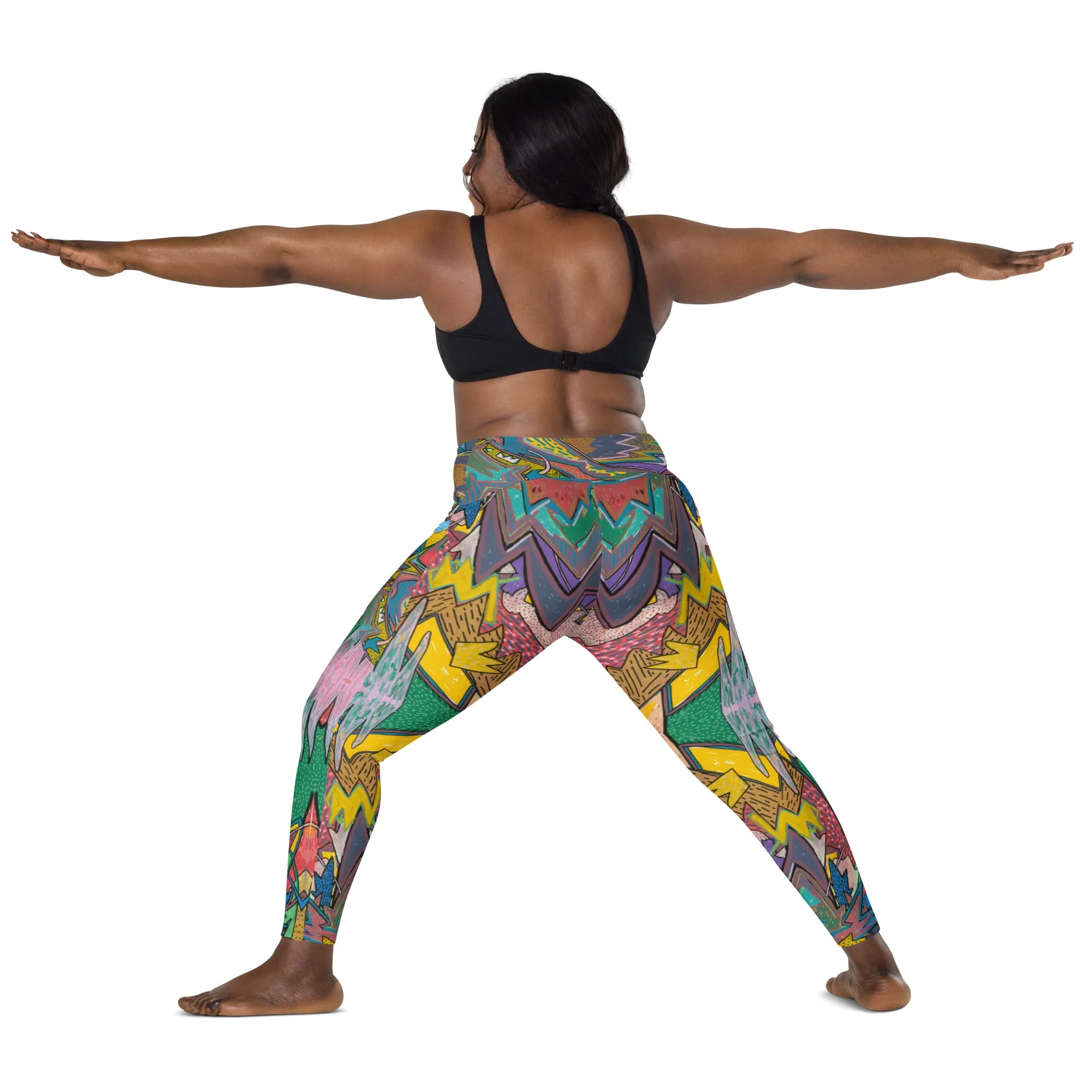 One eyed Graffiti Leggings with pockets