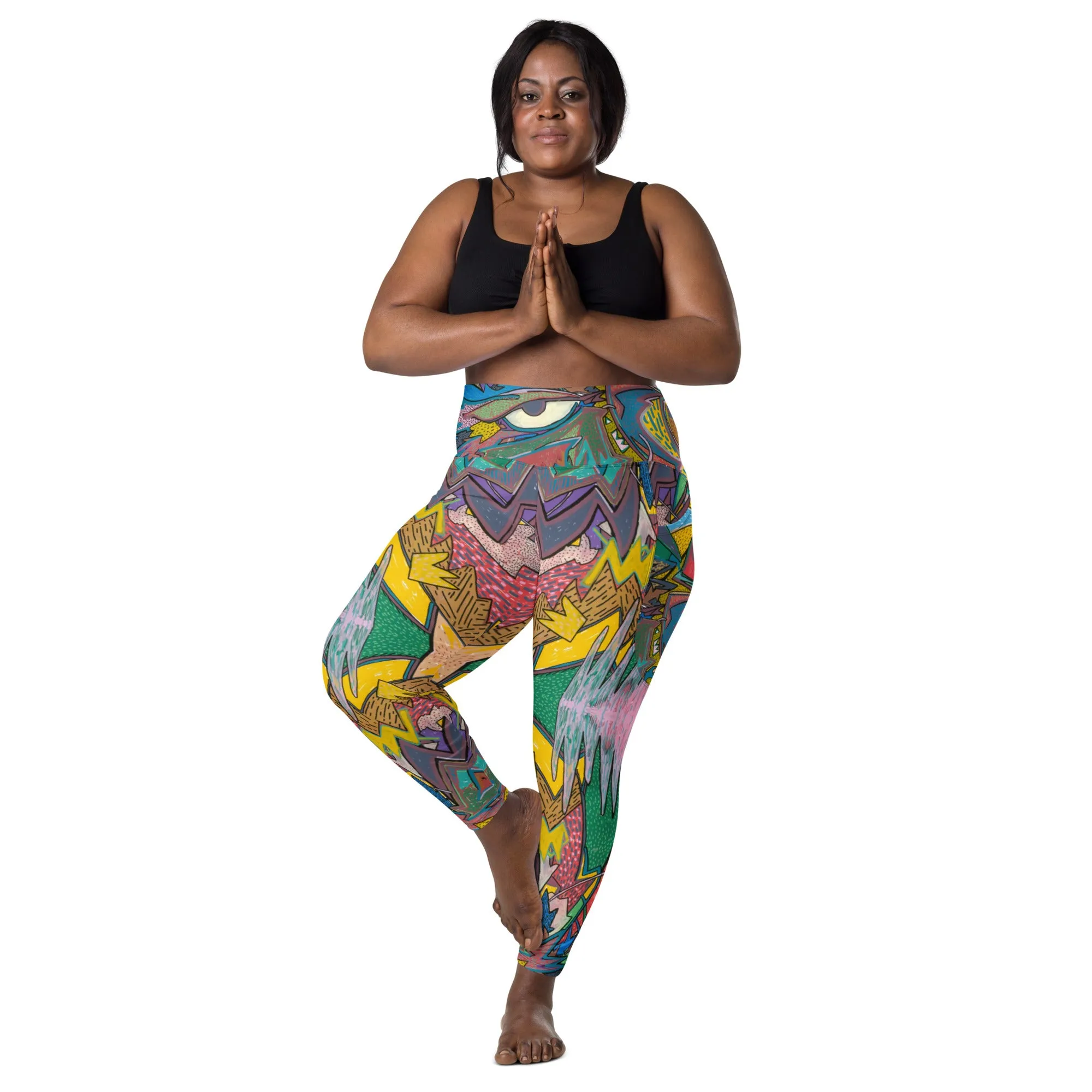 One eyed Graffiti Leggings with pockets