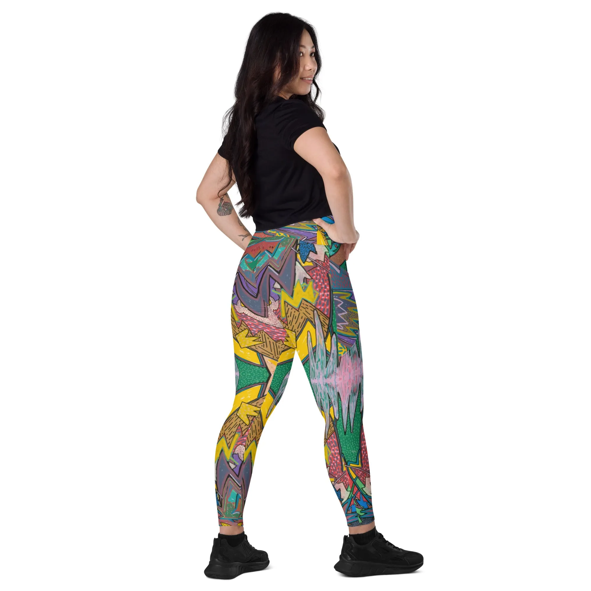 One eyed Graffiti Leggings with pockets