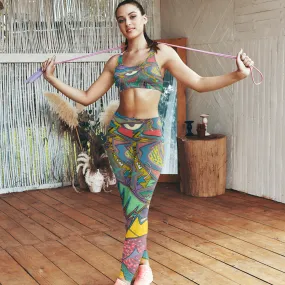One eyed Graffiti Leggings with pockets