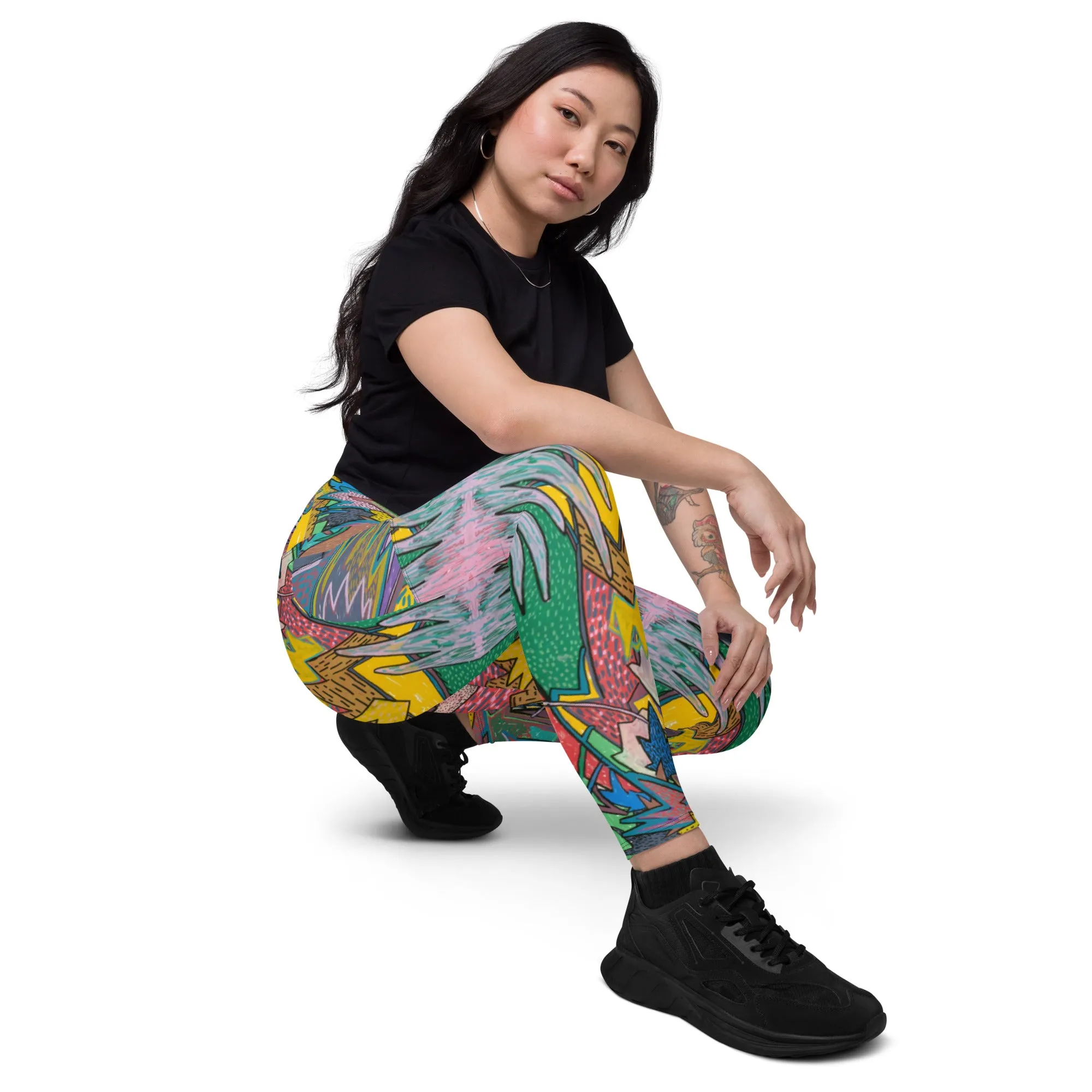 One eyed Graffiti Leggings with pockets