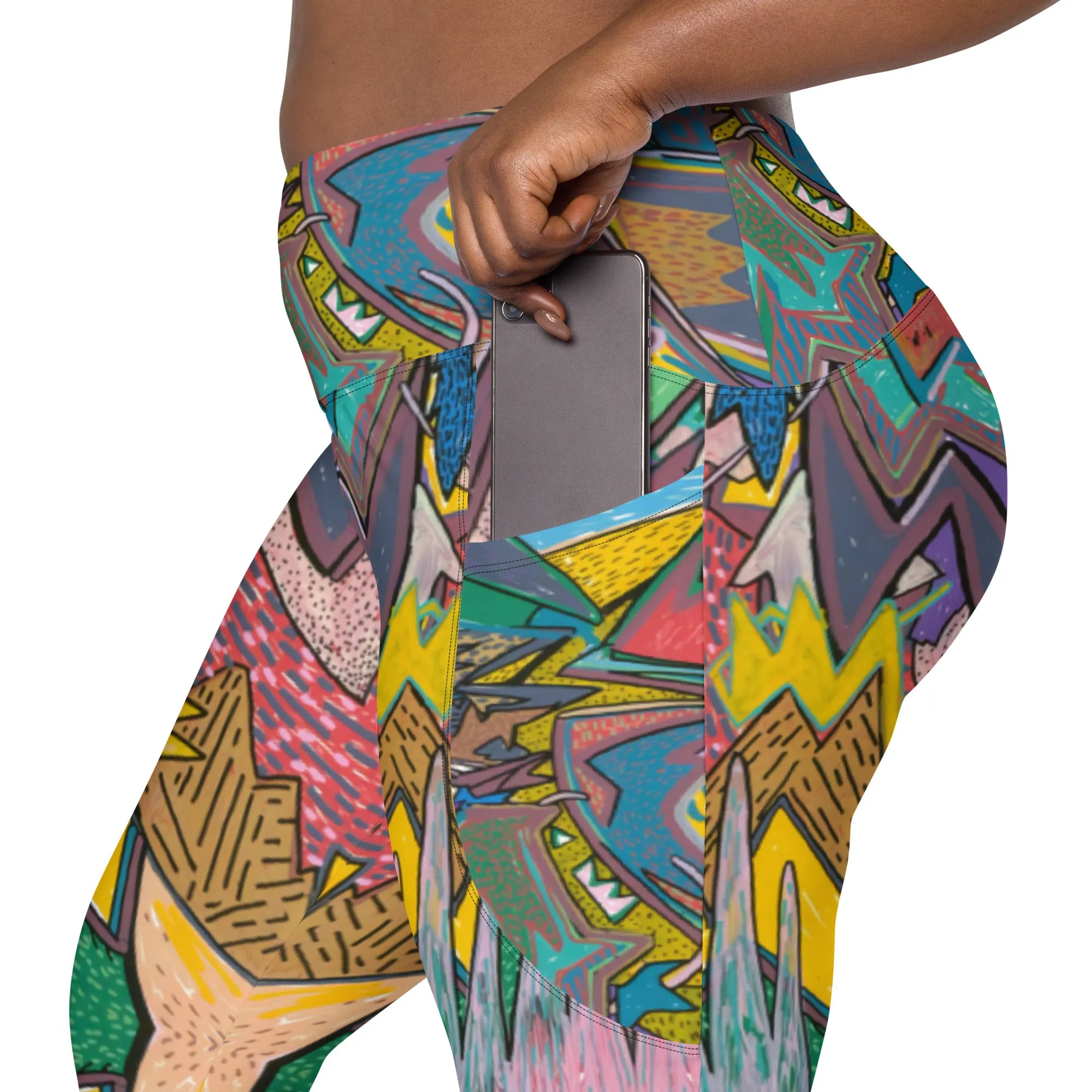 One eyed Graffiti Leggings with pockets