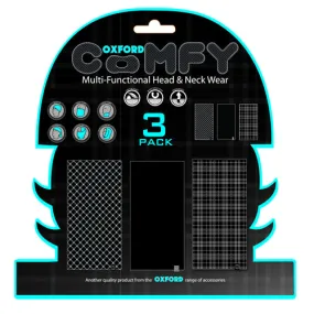 Oxford Comfy Wind Resistant MotorcycleNeck TubeMask Balaclava BlackWhite tartan